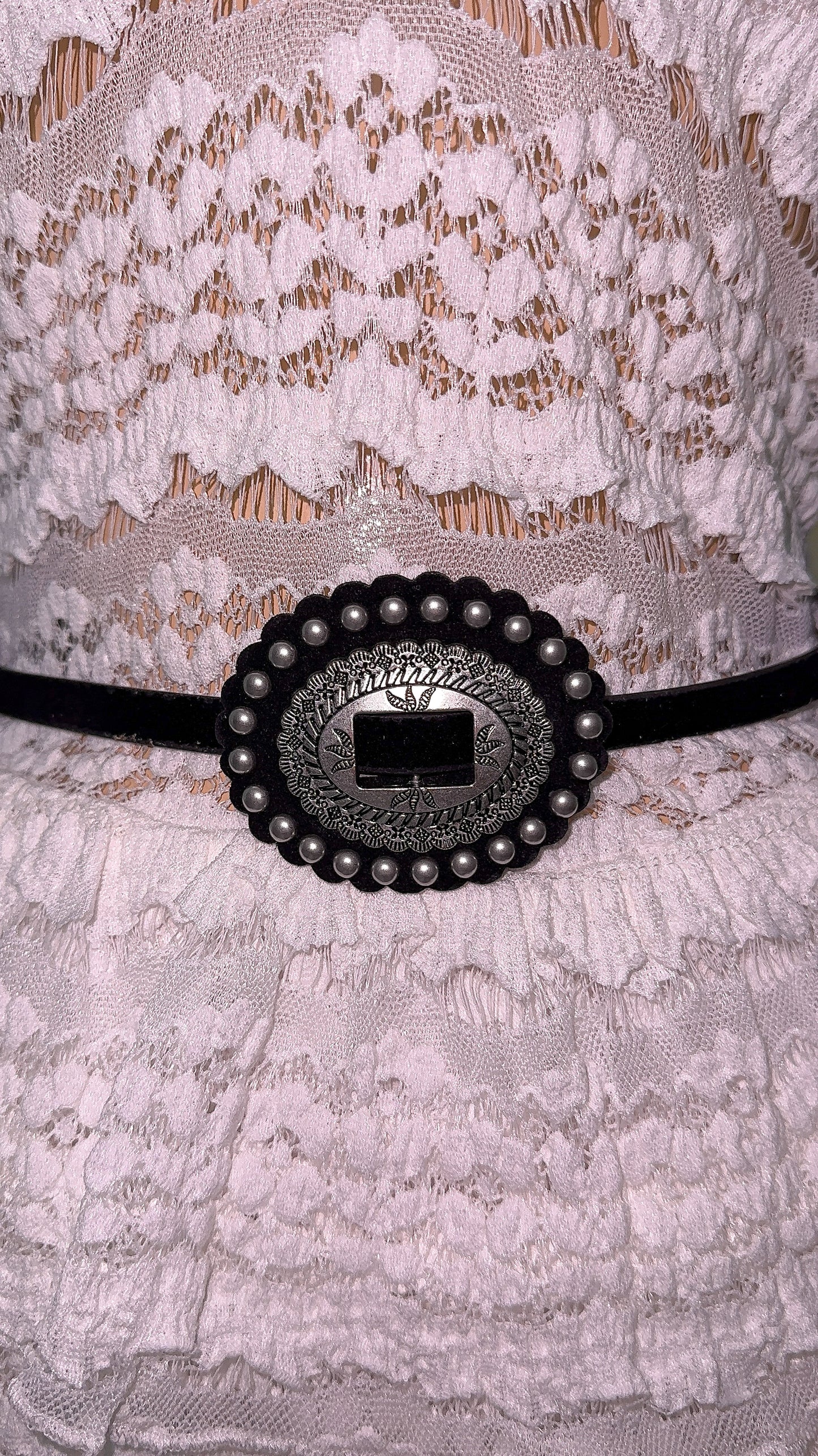 Linda Concho Western Belt - Black