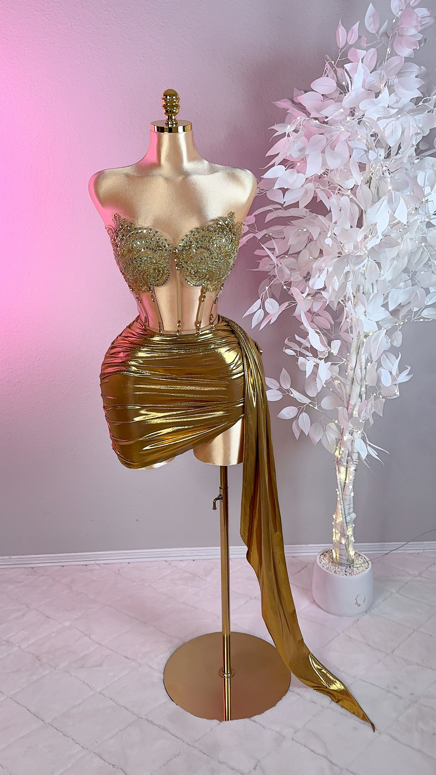 Arlet Skirt Set - Gold