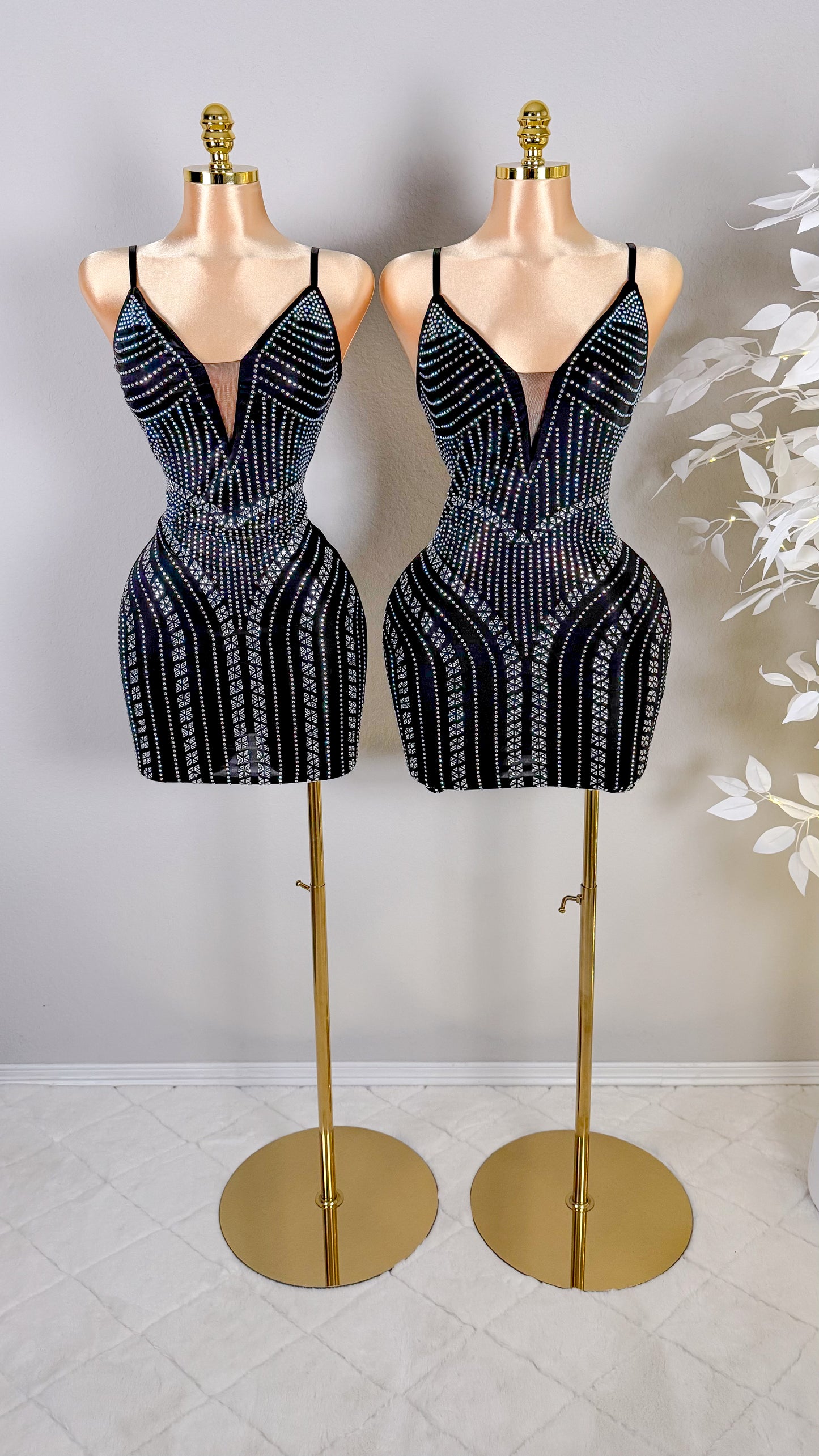 Natalia Rhinestone Dress - Plus Size Available