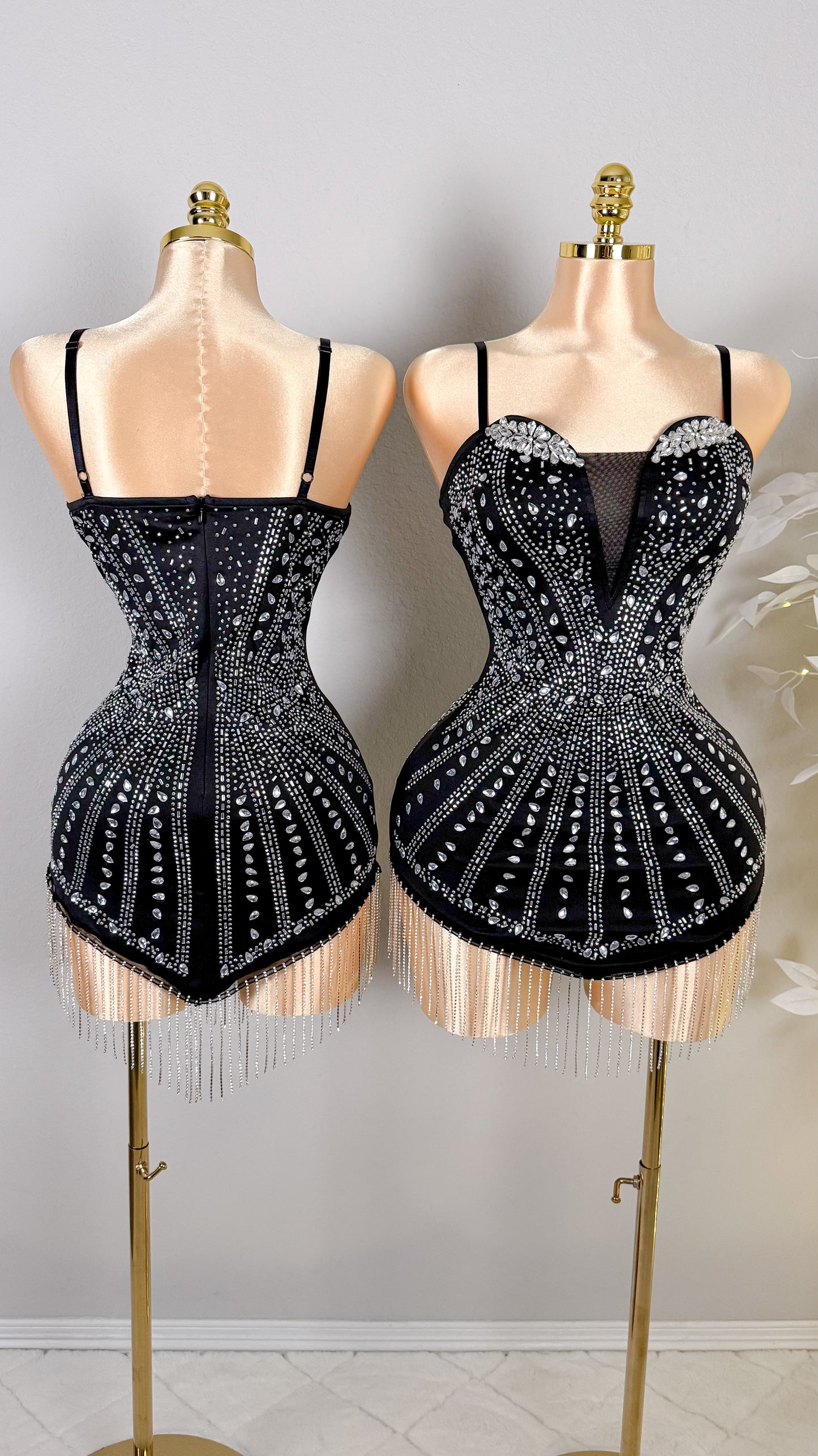 Sabrina Rhinestone Dress - Plus Size Available