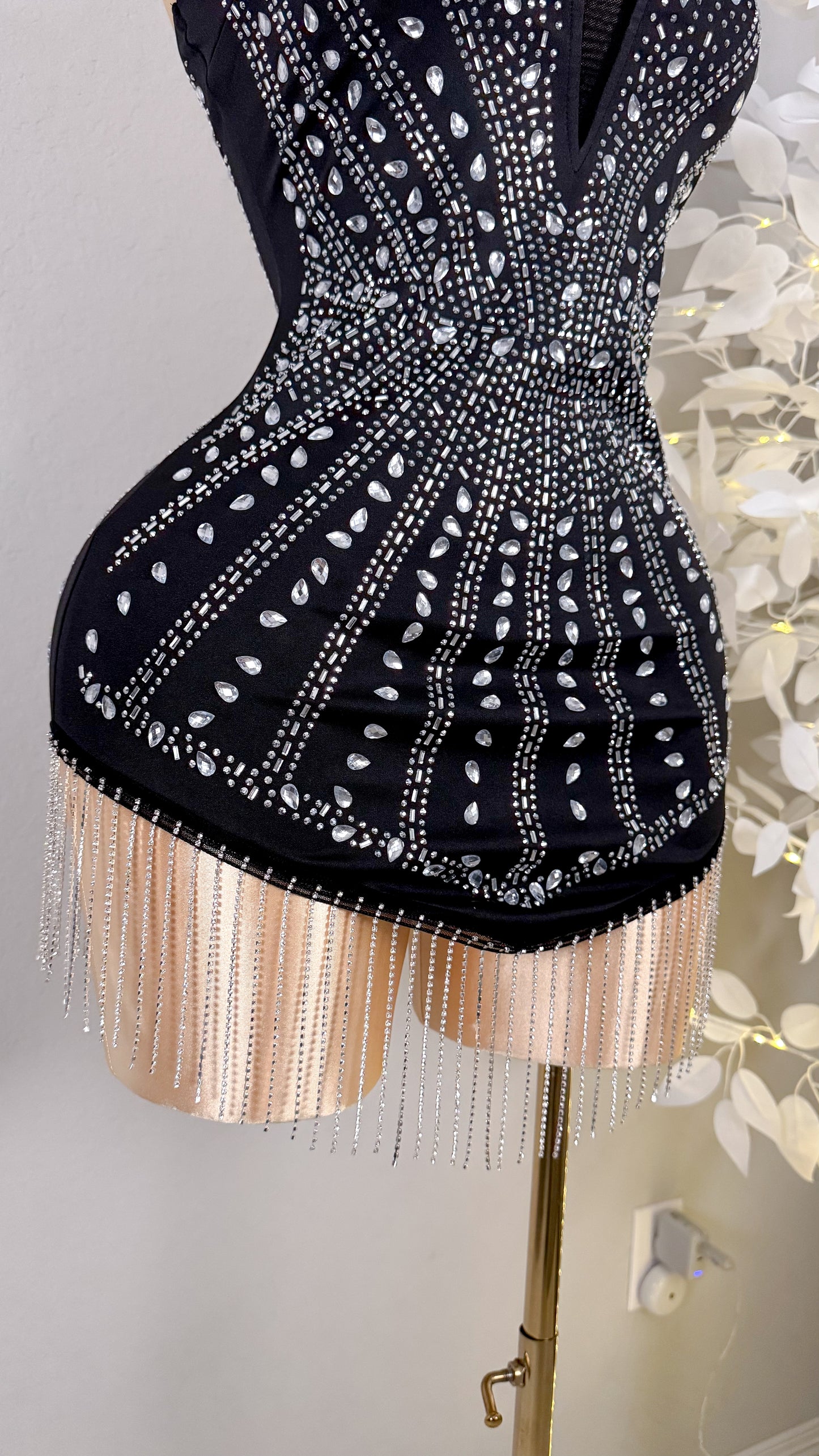 Sabrina Rhinestone Dress - Plus Size Available