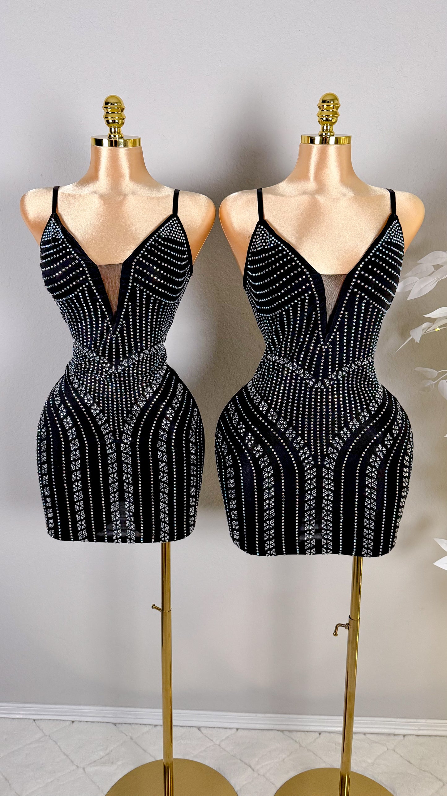 Natalia Rhinestone Dress - Plus Size Available