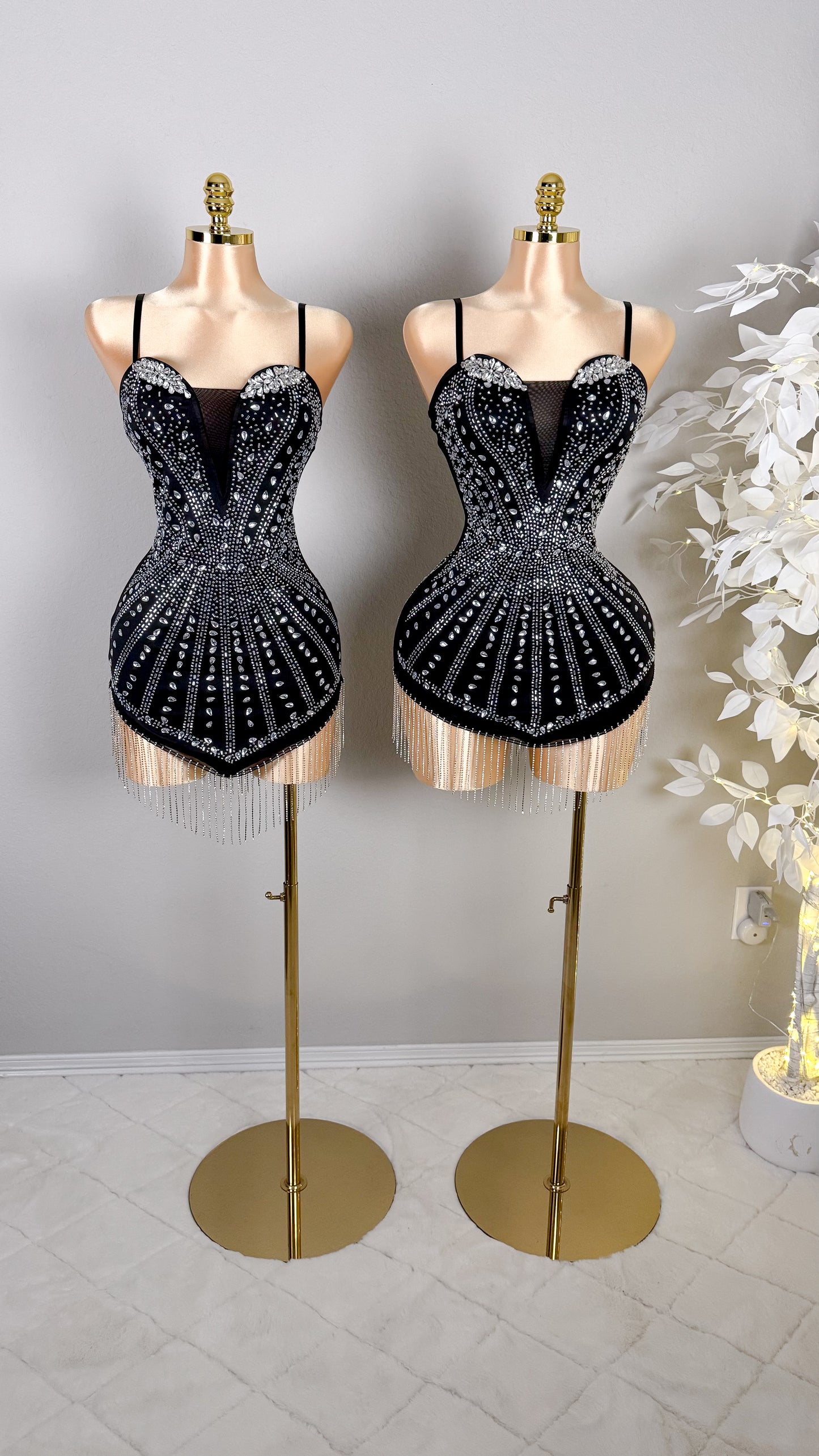 Sabrina Rhinestone Dress - Plus Size Available