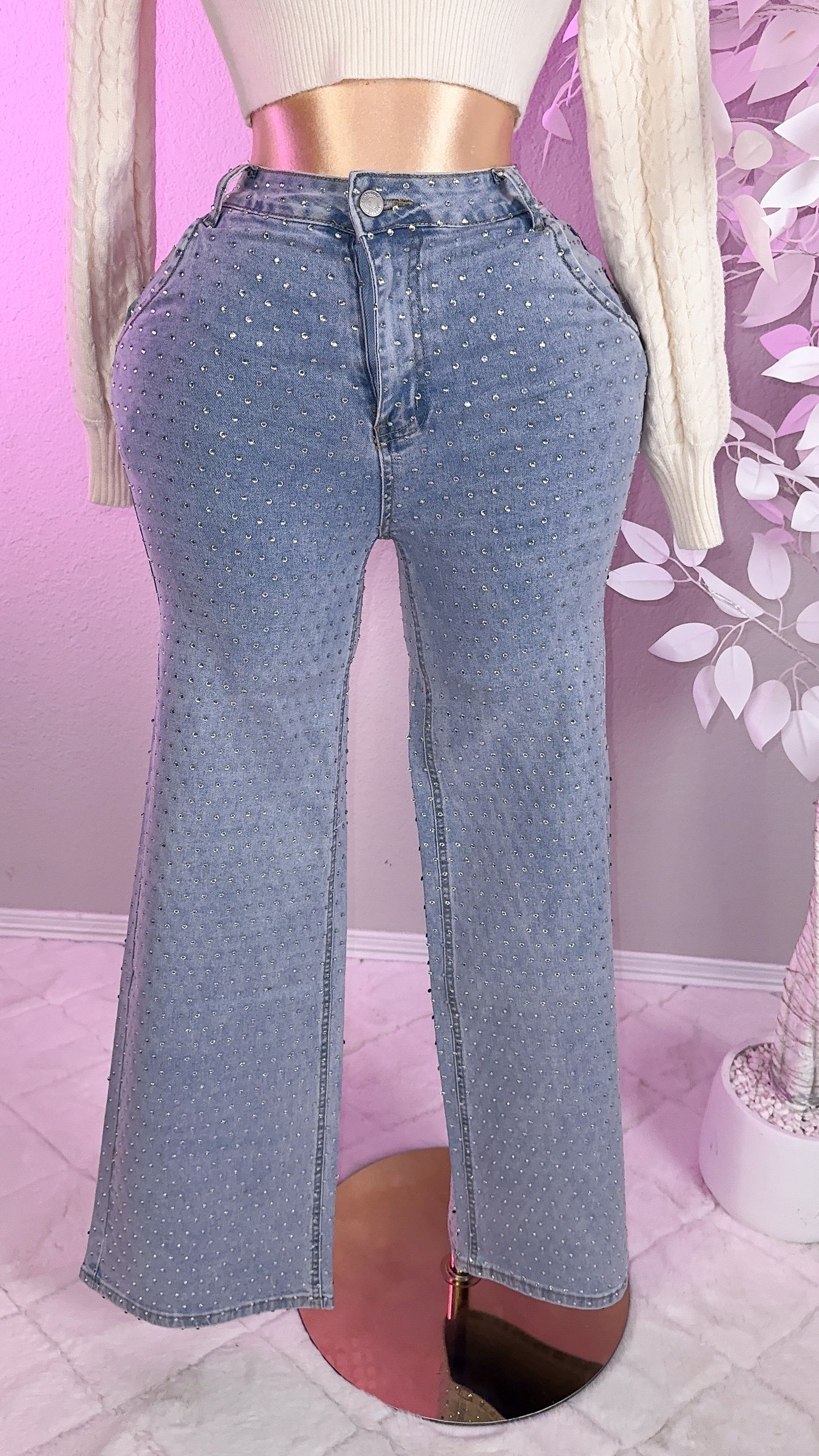 Jaqueline Rhinestone Jeans