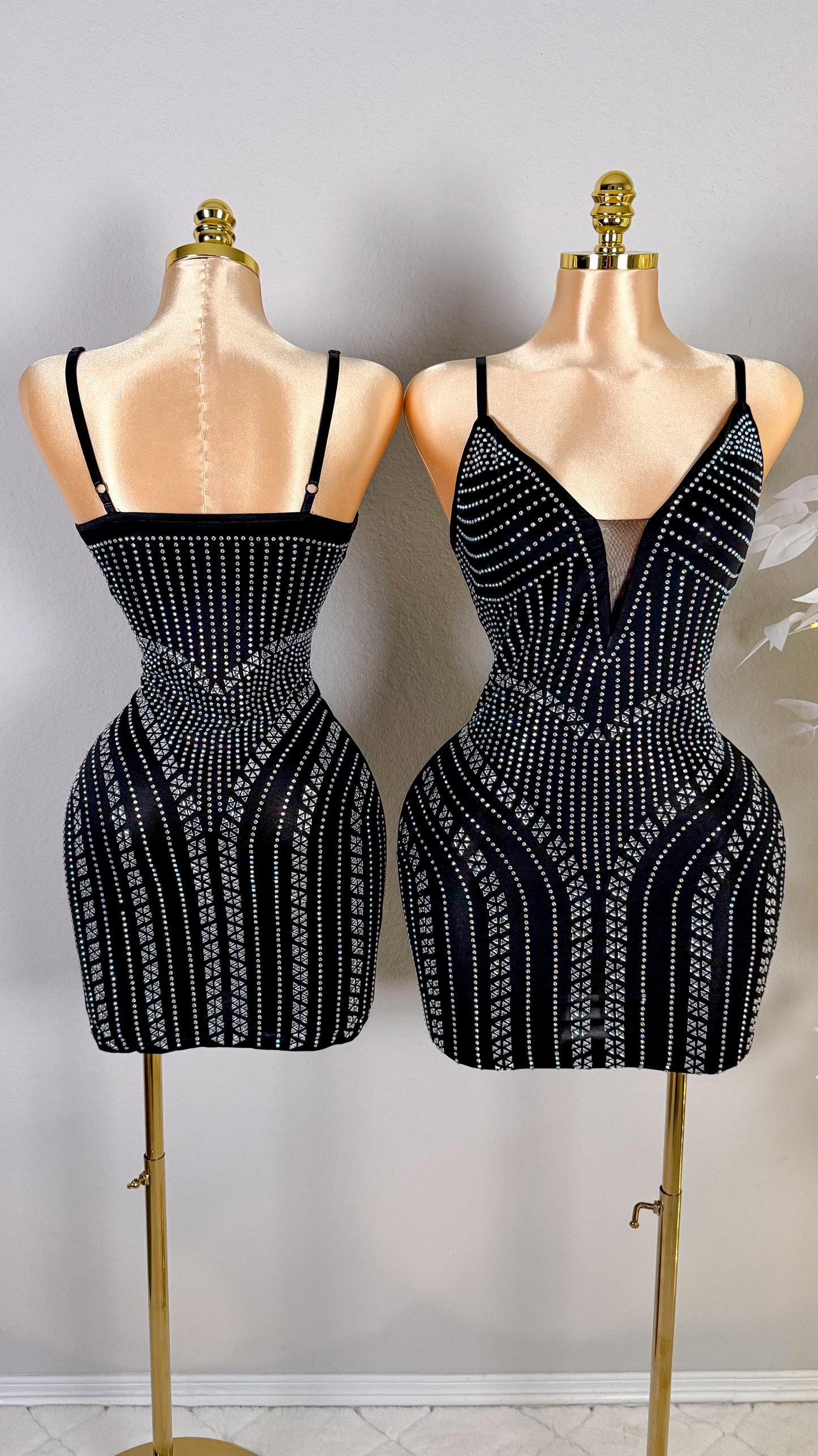 Natalia Rhinestone Dress - Plus Size Available