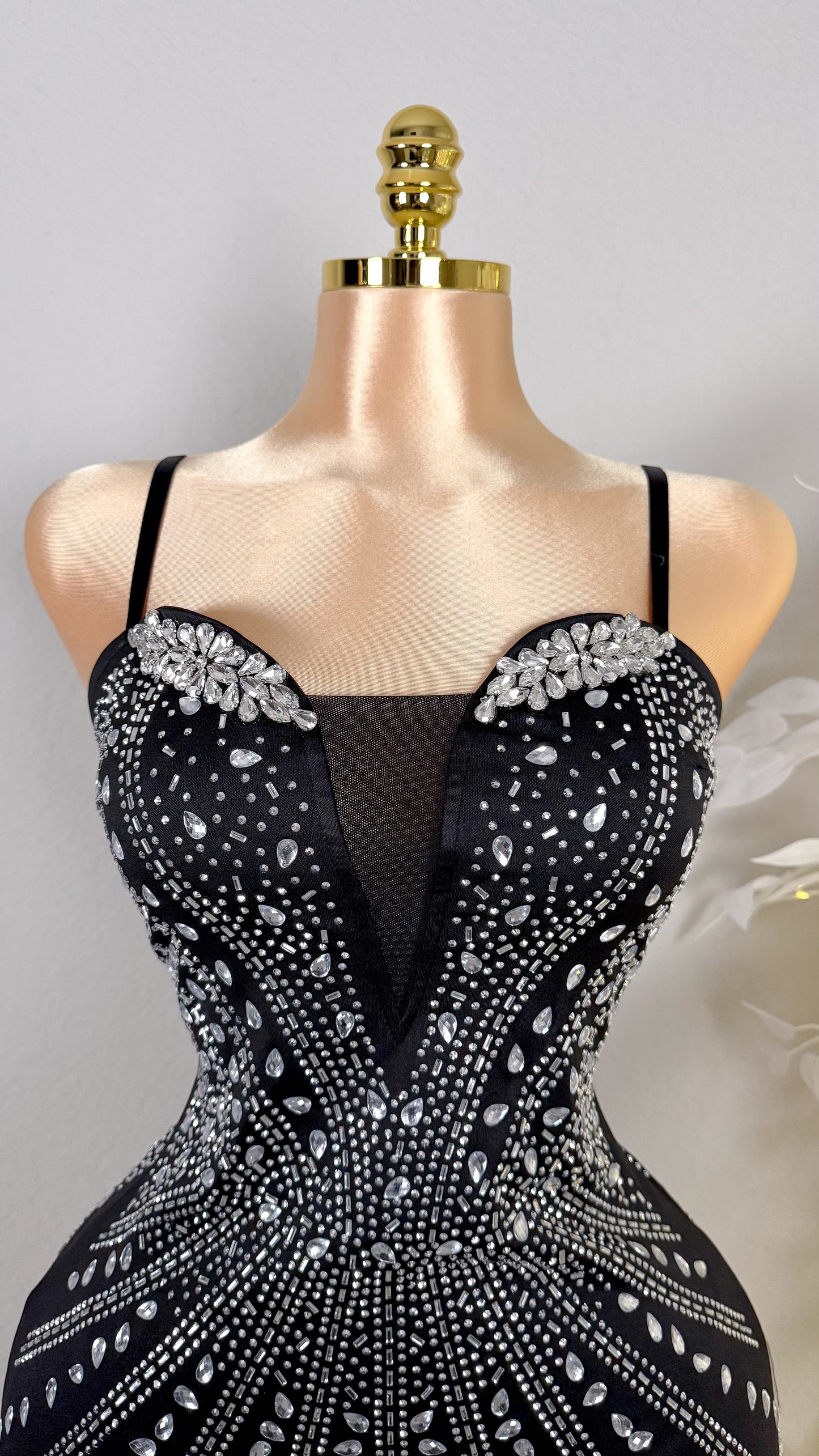 Sabrina Rhinestone Dress - Plus Size Available