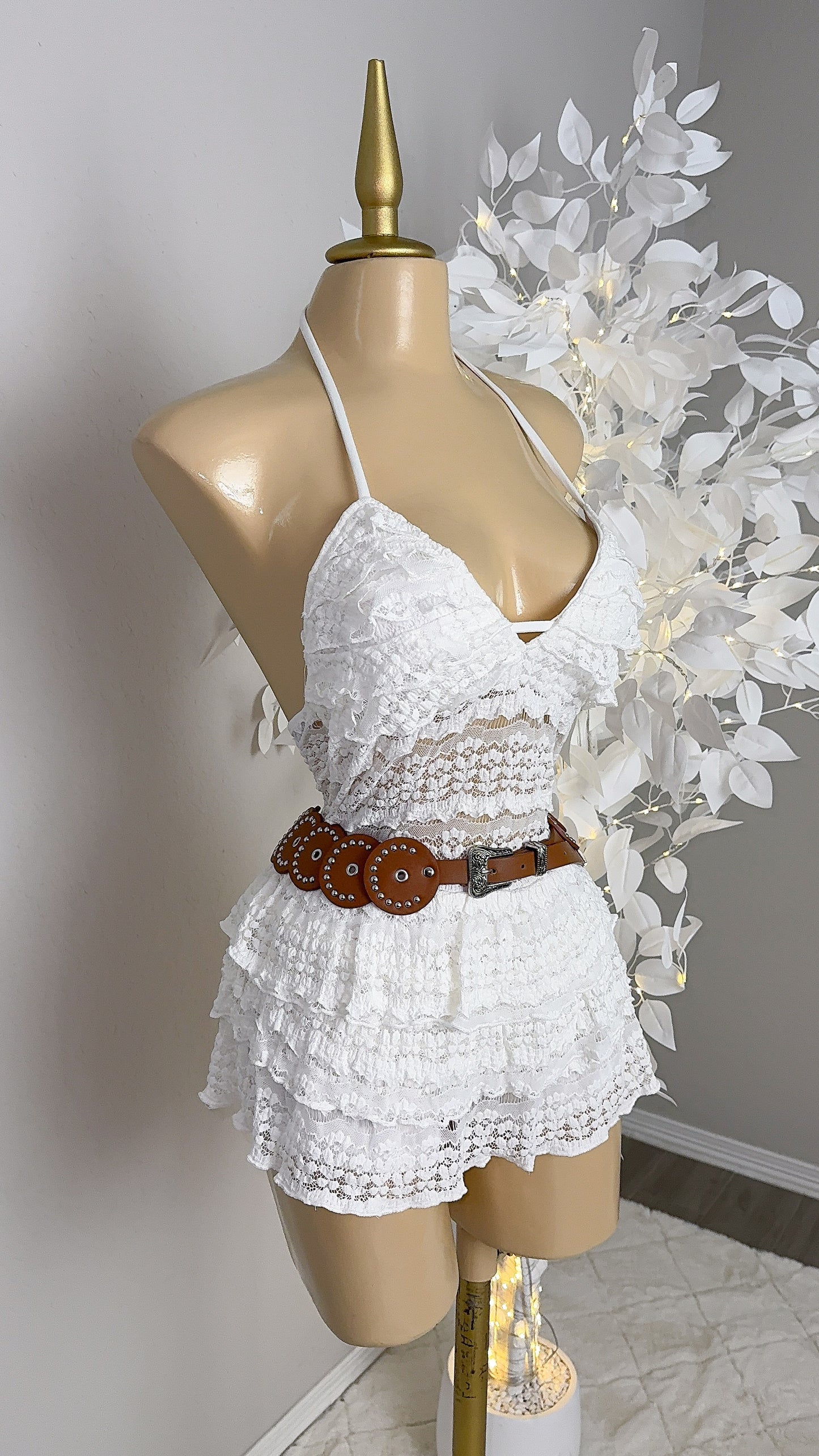 Giselle Western Discs Belt - Brown