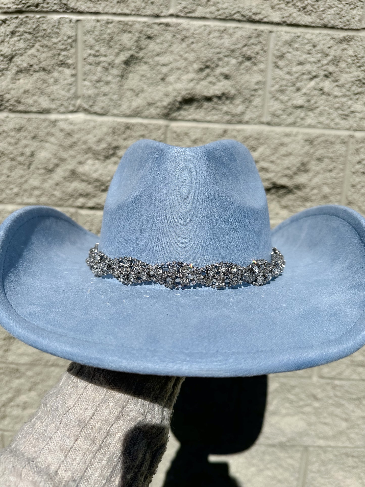 Celina Rhinestone Hat - Blue