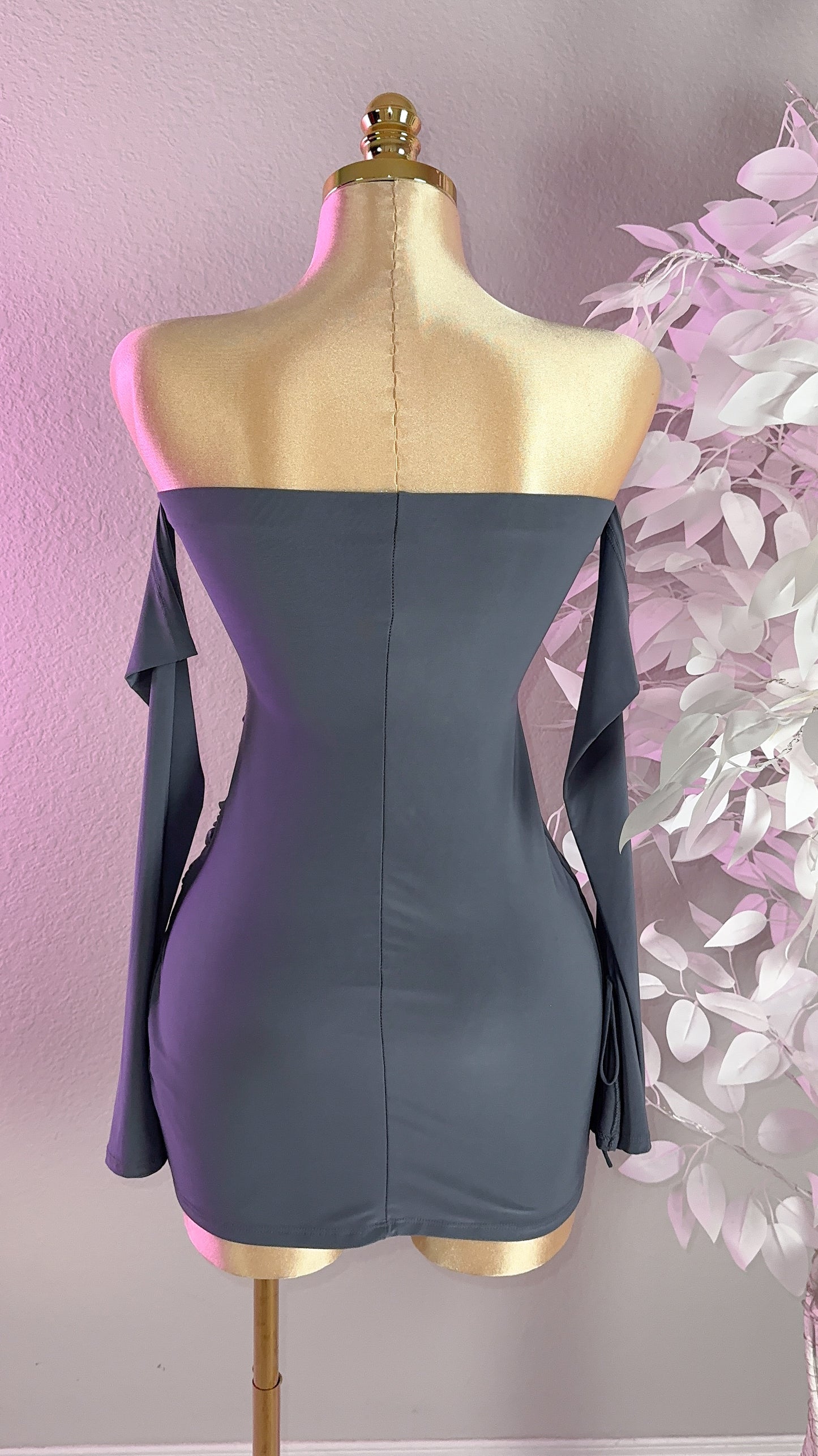 Valeria Mini Dress - Silver