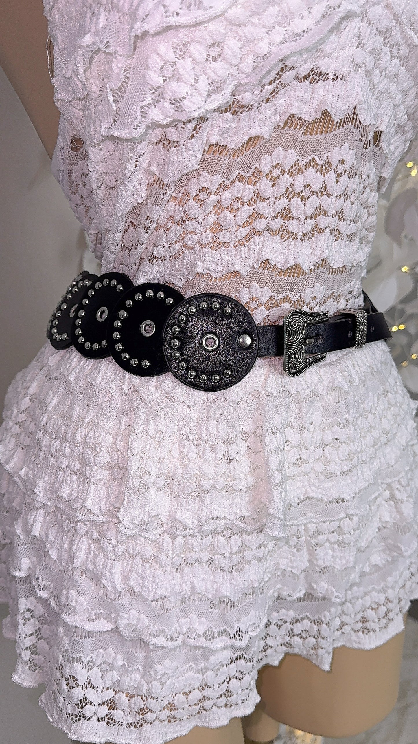 Giselle Western Discs Belt - Black