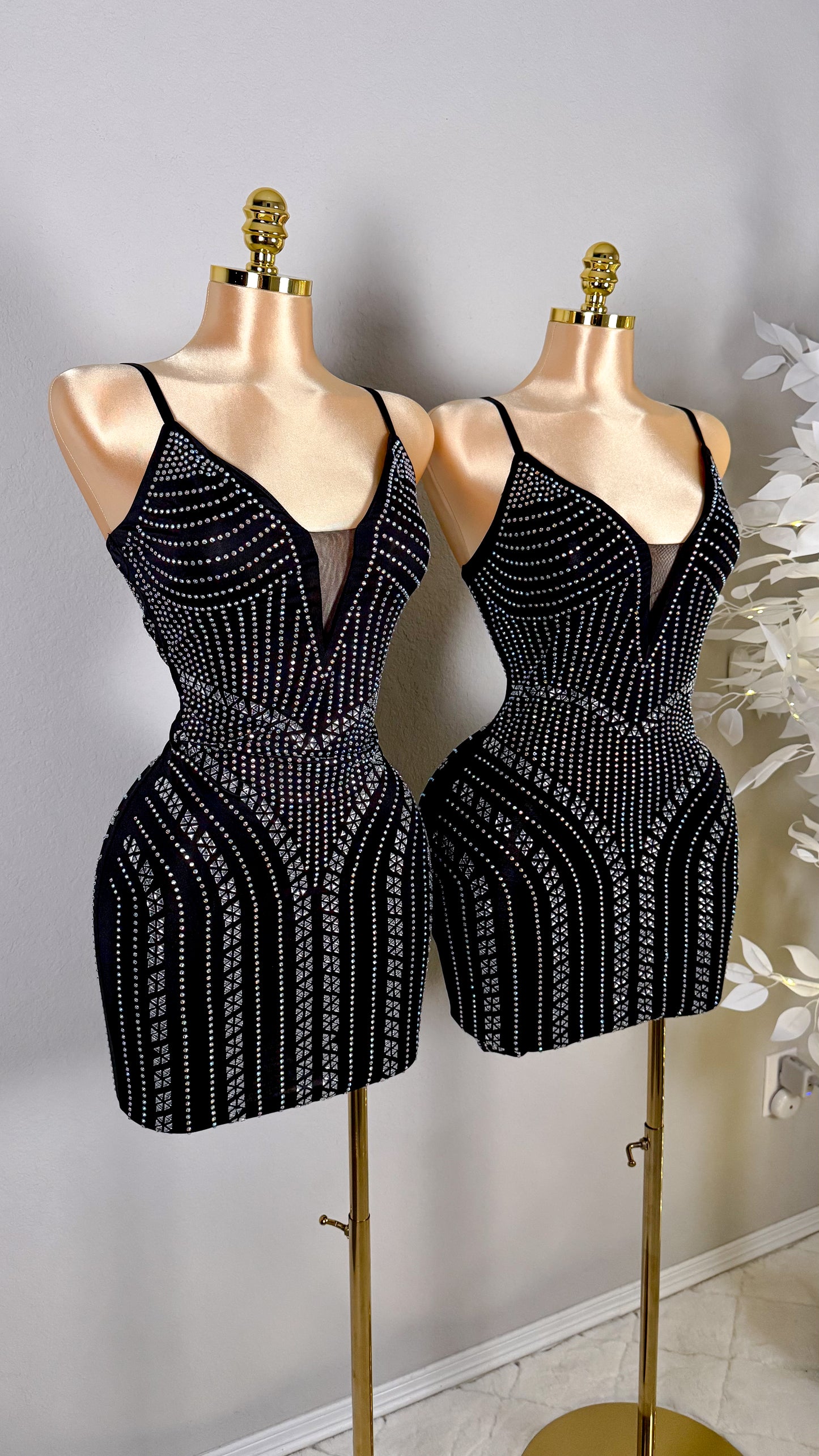 Natalia Rhinestone Dress - Plus Size Available