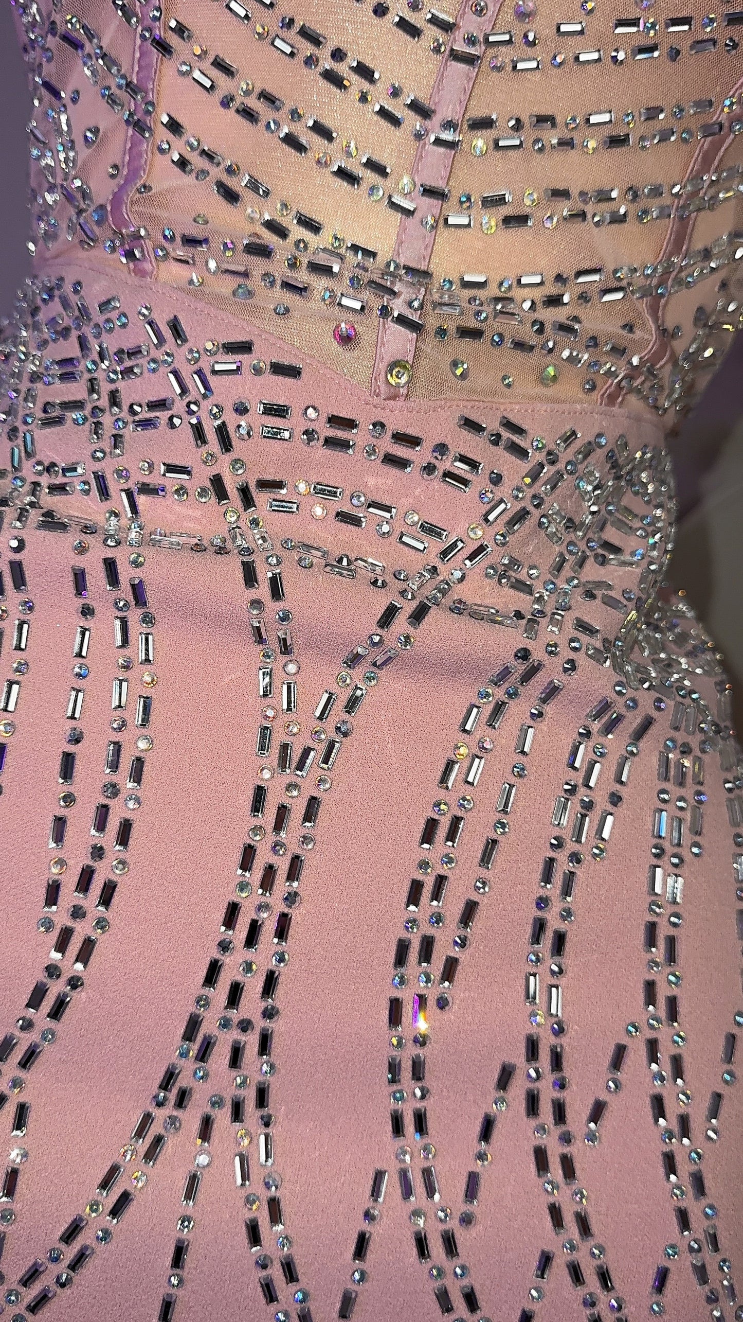 Vane Rhinestone Dress - Pink
