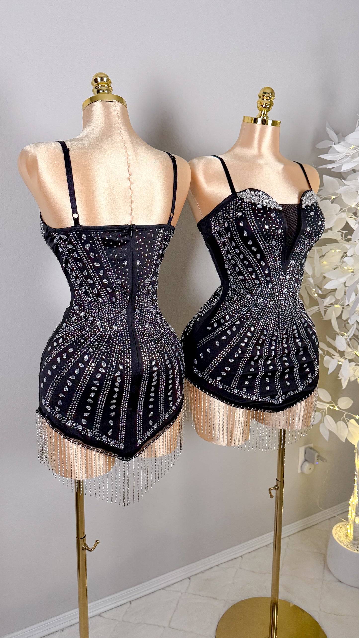 Sabrina Rhinestone Dress - Plus Size Available
