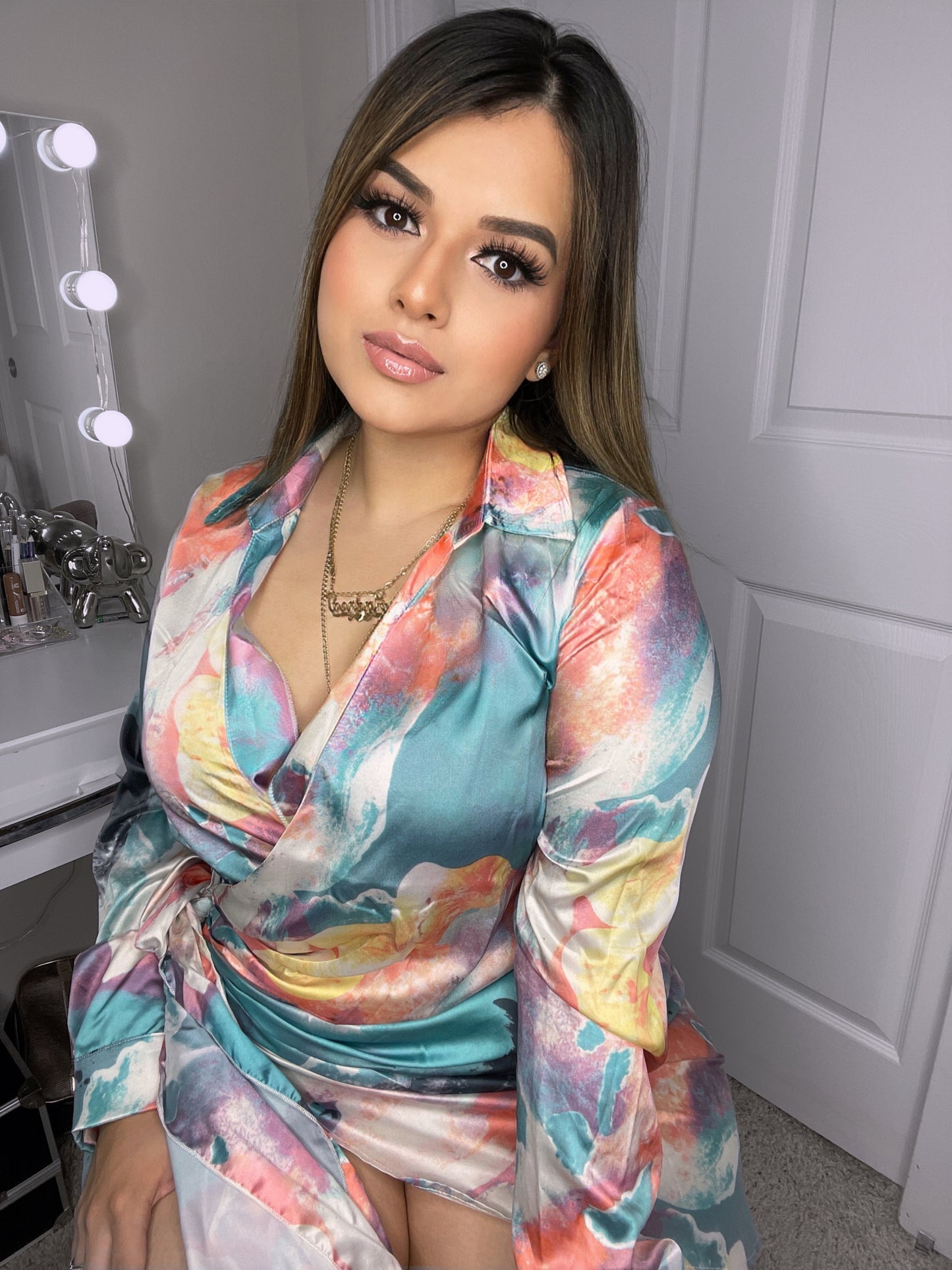 Selene - Vestido cruzado con lazo