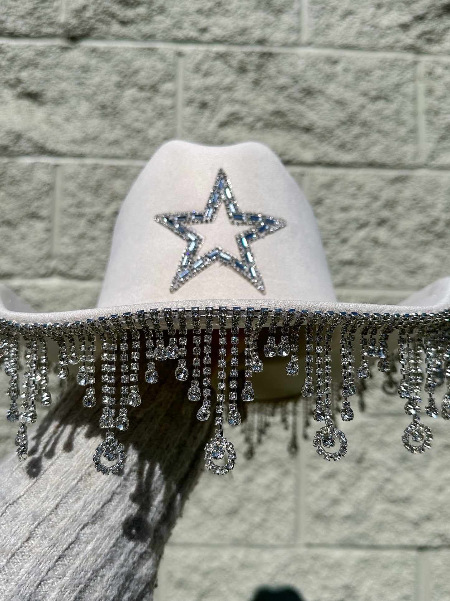 Heylin Rhinestone Western Hat - Ivory