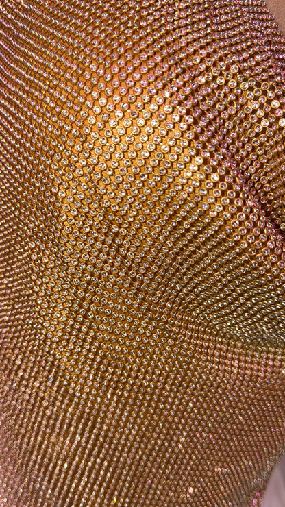 Provenza Rhinestone Top - Gold