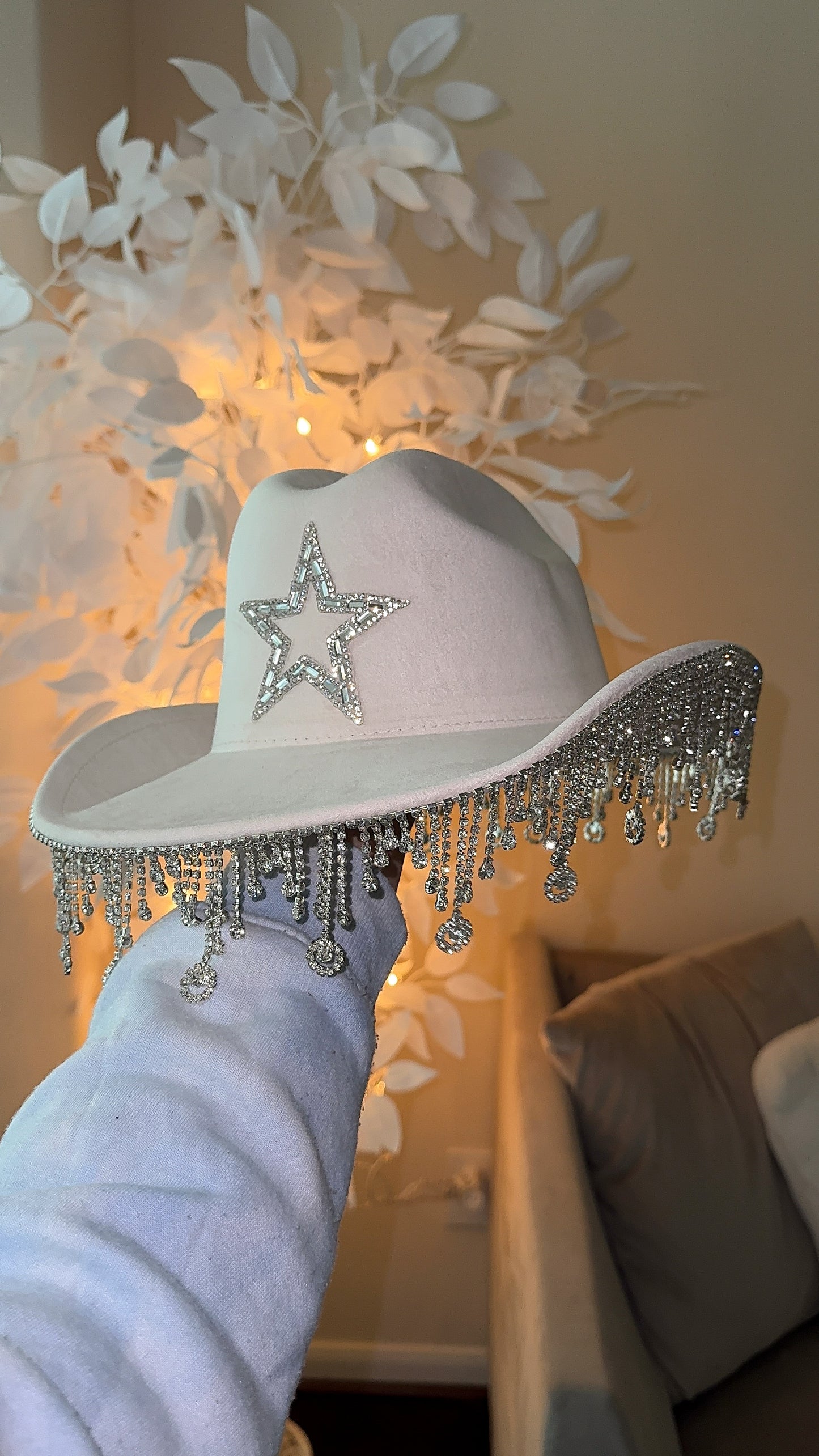 Heylin Rhinestone Western Hat - Ivory