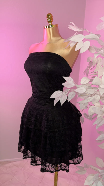 Angelica Lace Dress - Black - Plus Size