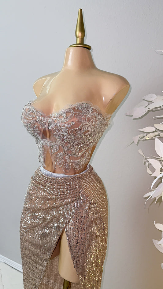 Athena Skirt Set - Gold