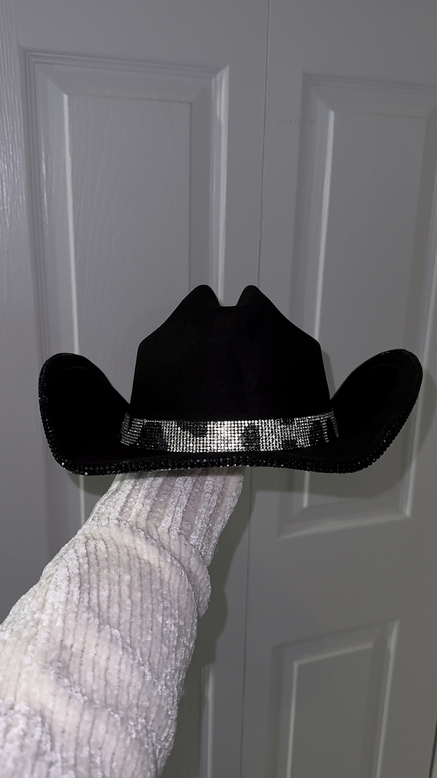 Amy Rhinestone Western Hat - Cow Print