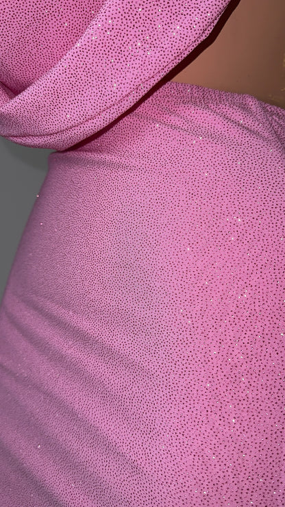 Arianna Glitter Skirt Set - Pink