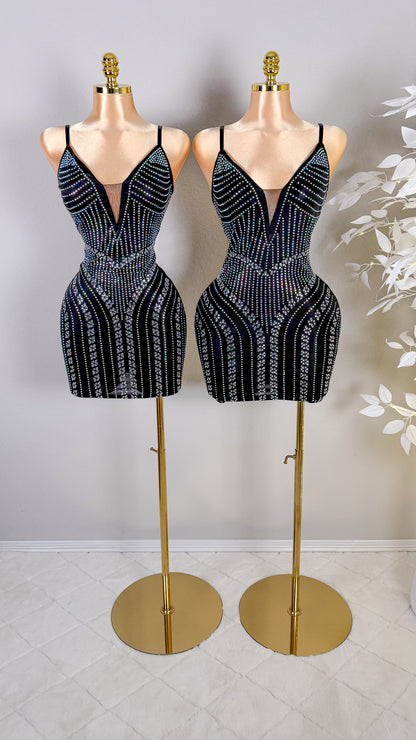 Natalia Rhinestone Dress - Plus Size Available
