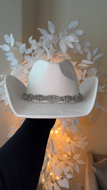 Celina Rhinestone Hat - Ivory