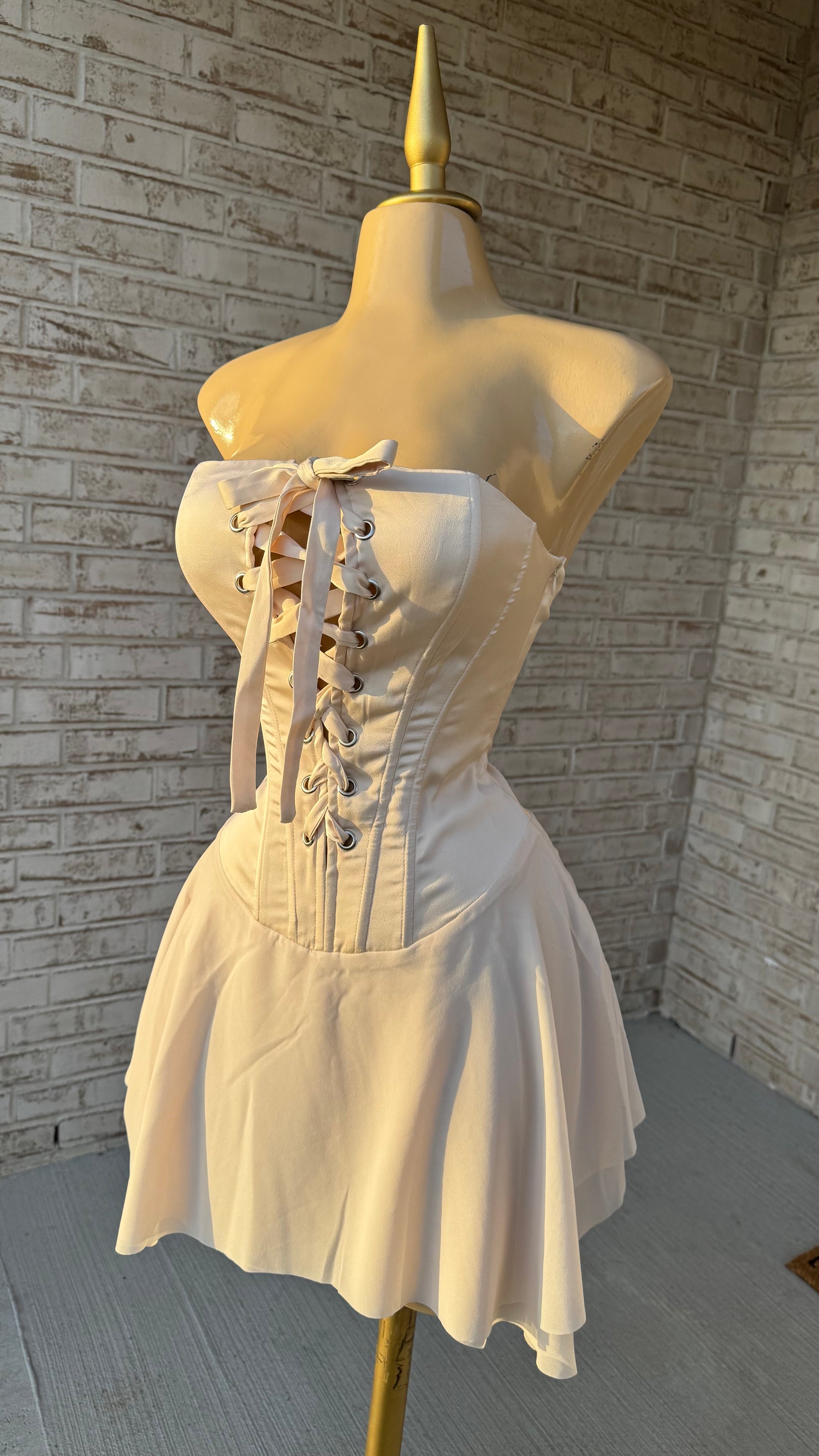 Michelle Corset Dress - Cream Berenis Michelle Corset Dress - Cream Berenis