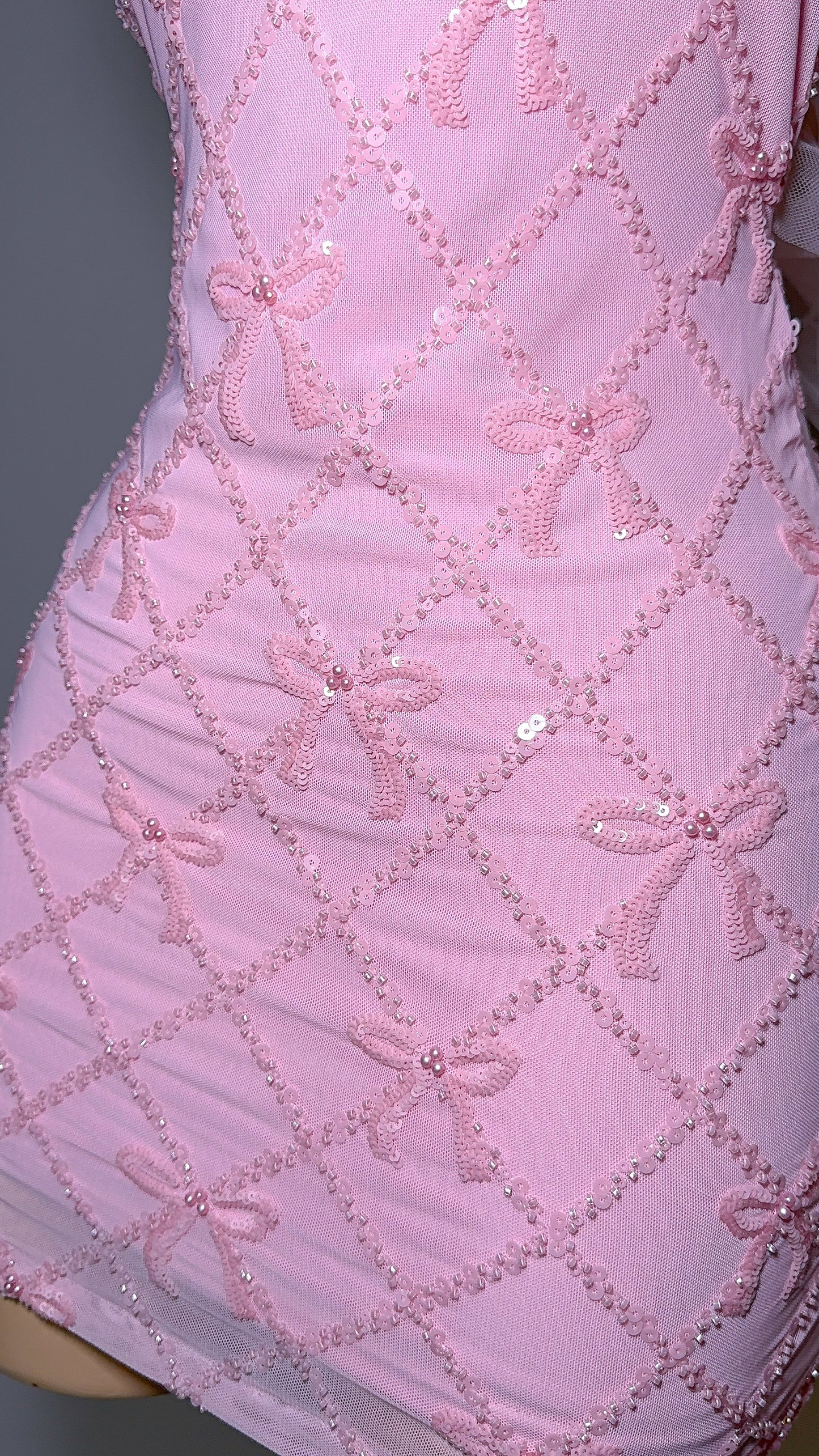 Yvette Sequin Coquette Dress - Pink