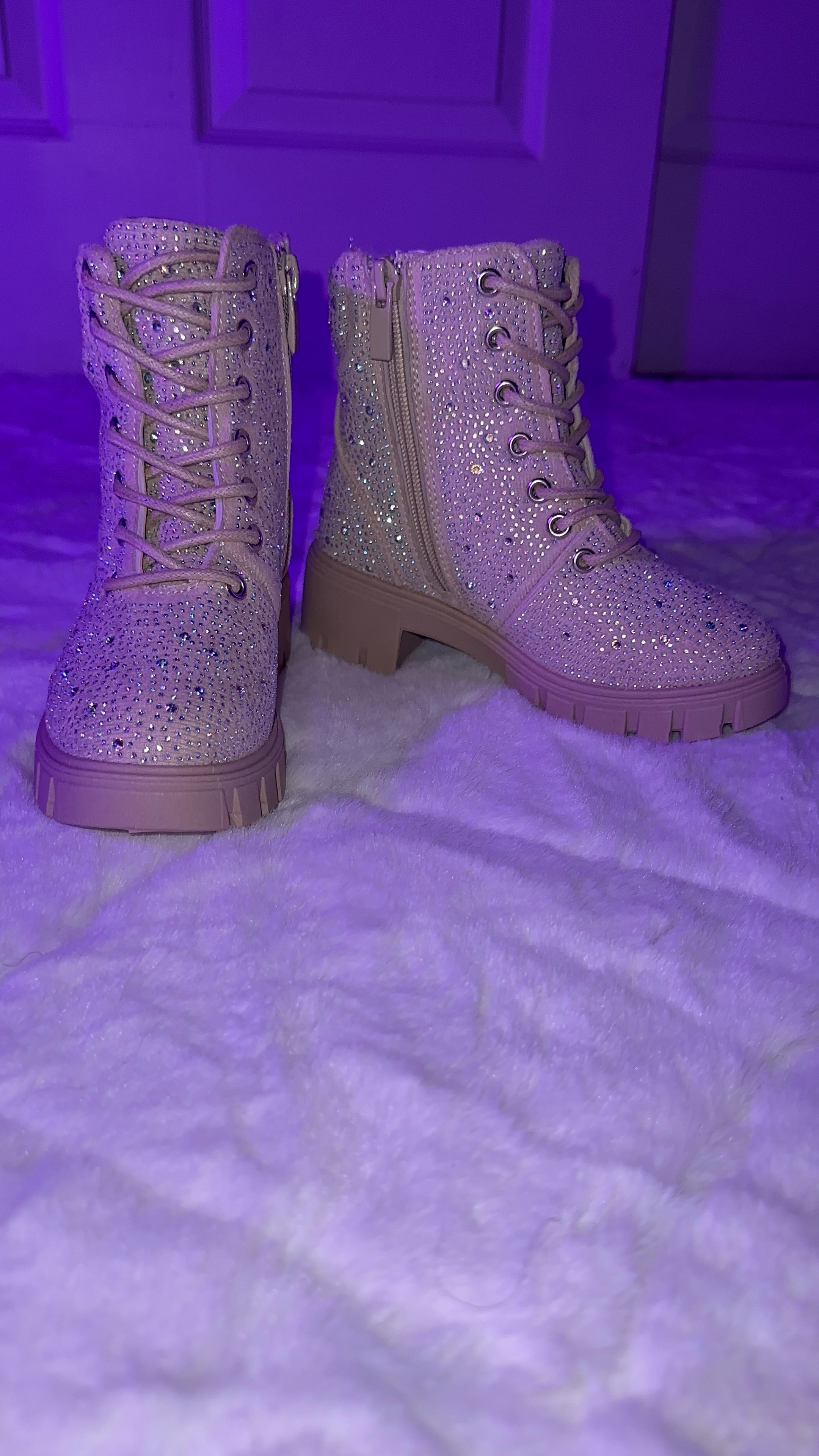 Sophie Rhinestone Boots Light Pink Kids Berenis