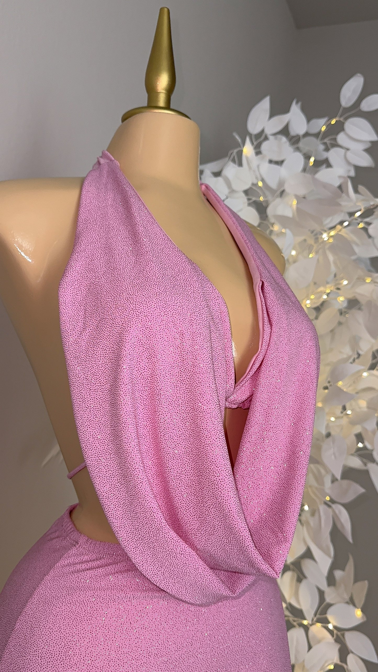 Arianna Glitter Skirt Set - Pink