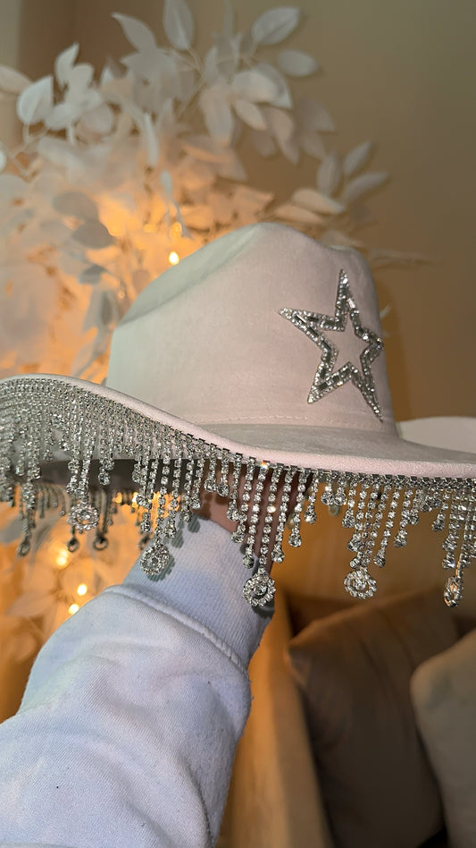 Heylin Rhinestone Western Hat - Ivory