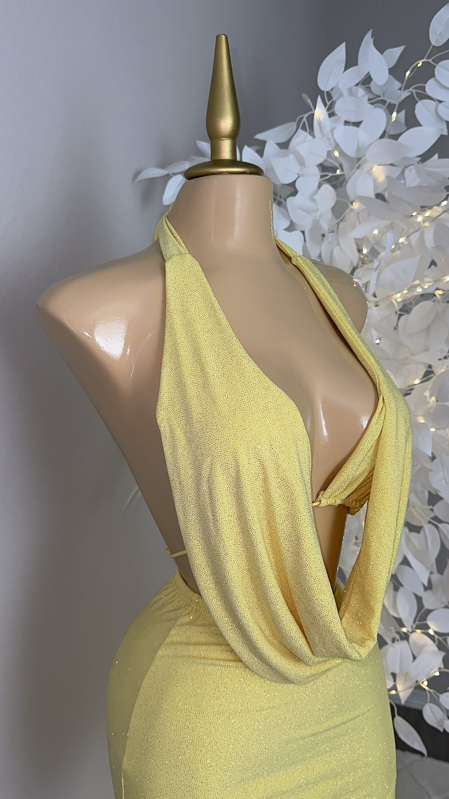 Arianna Glitter Skirt Set - Yellow
