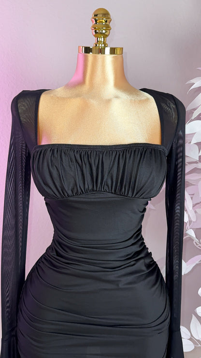 Elena Mesh Mini Dress