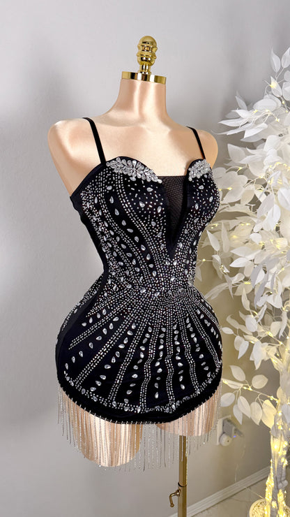 Sabrina Rhinestone Dress - Plus Size Available