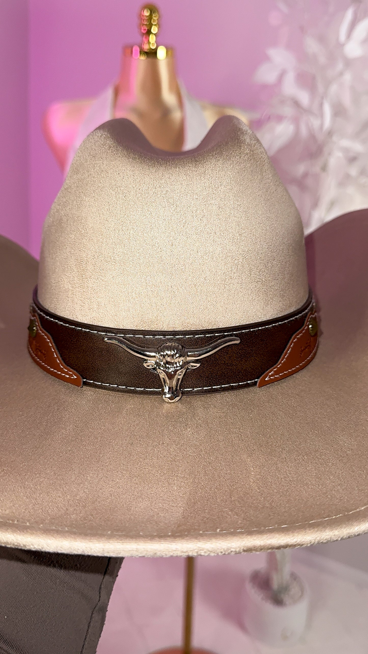 Longhorn Western Hat - Taupe