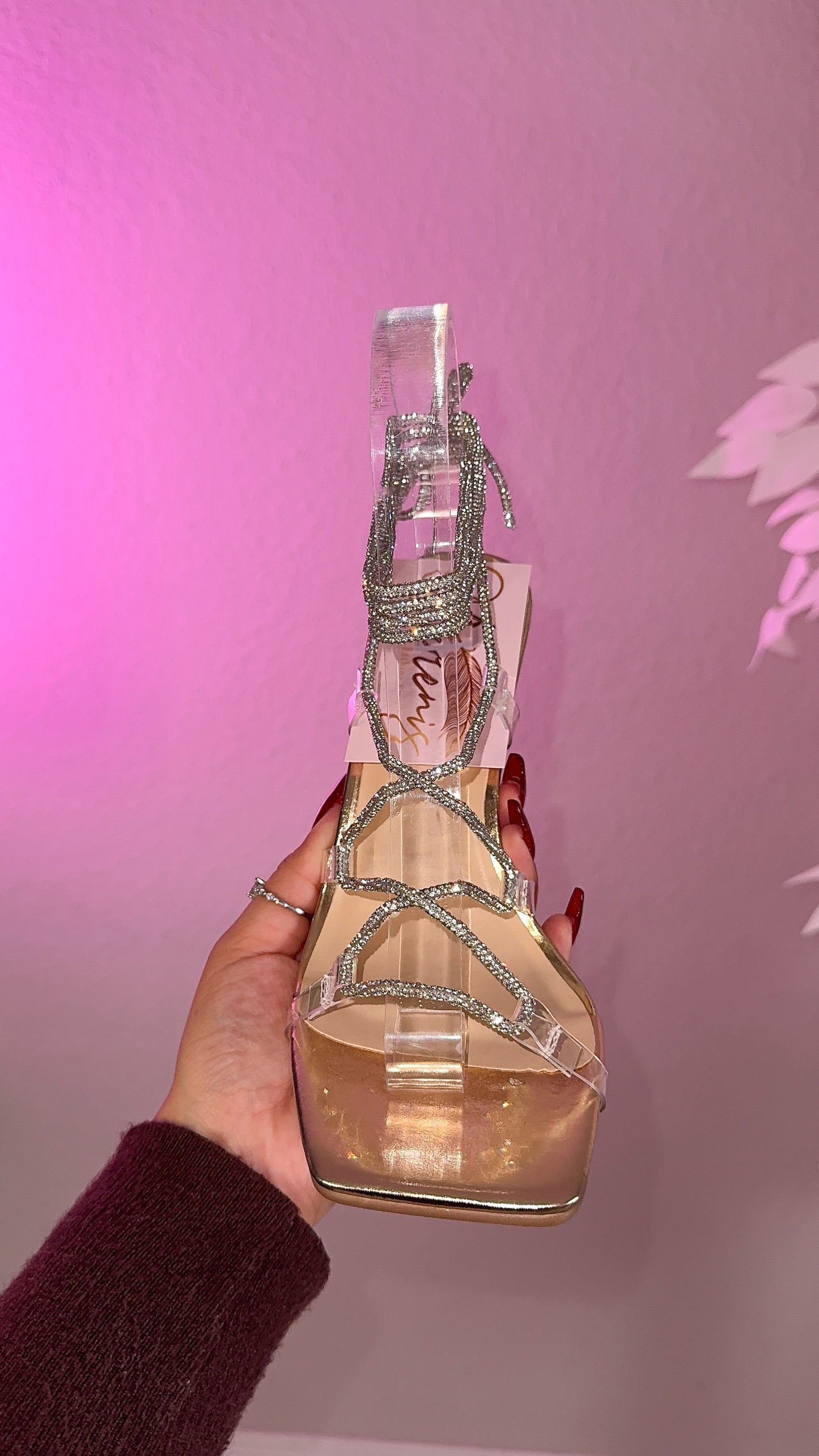 Jasmine Gold Heels - Wide Feet Friendly