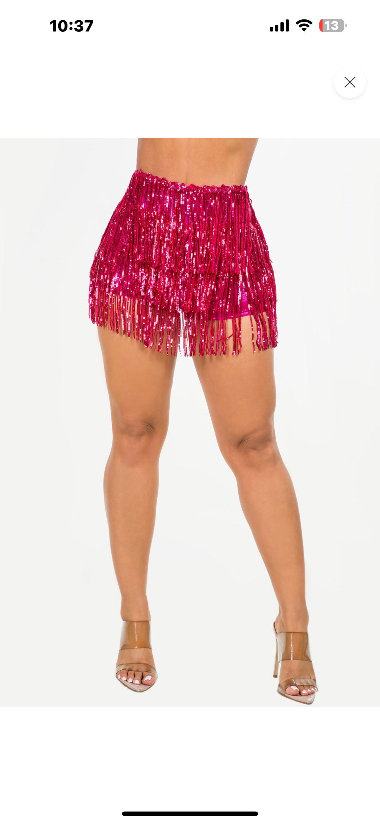 Celestial Fringe Mini Skort - Pink
