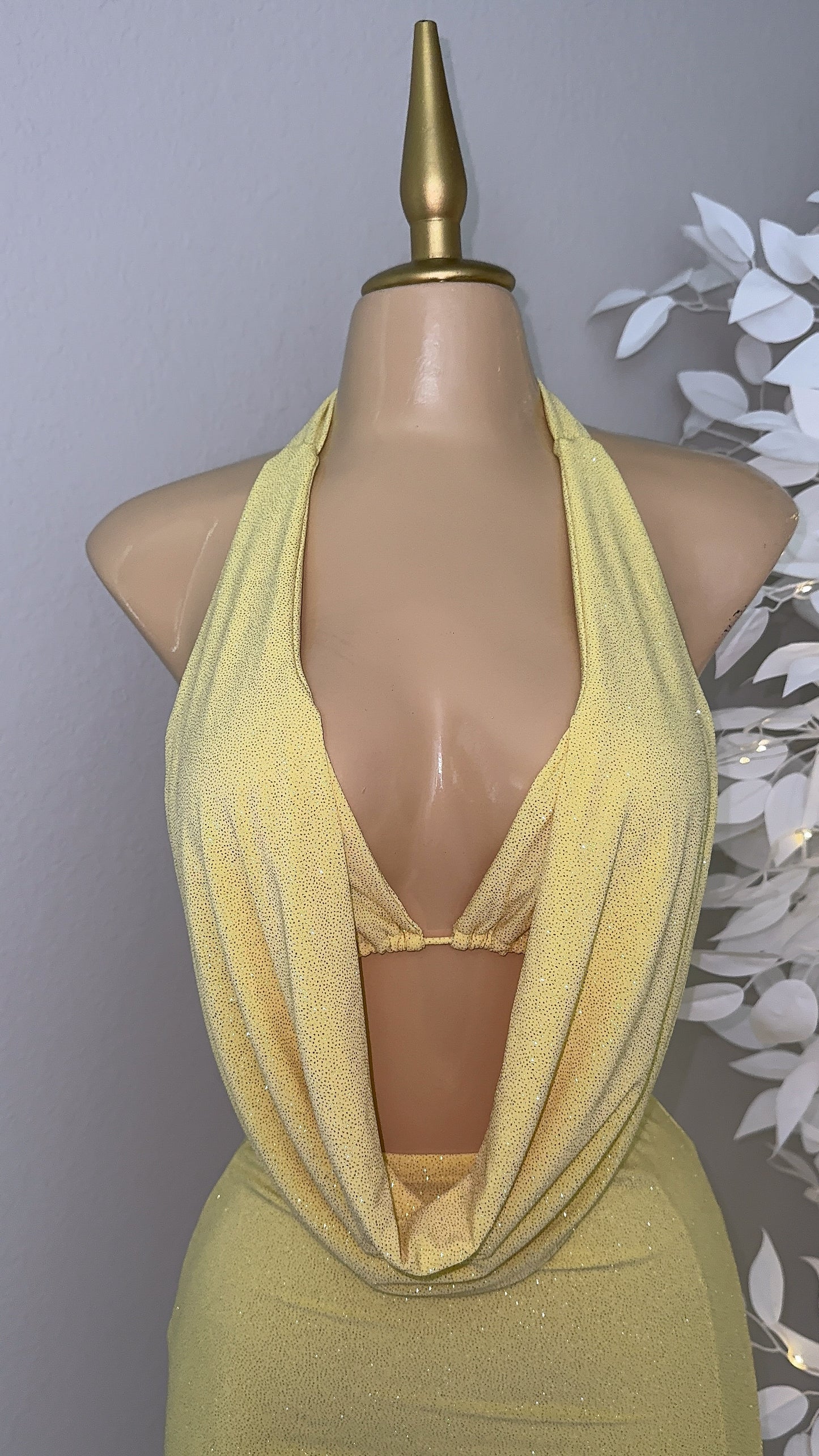 Arianna Glitter Skirt Set - Yellow