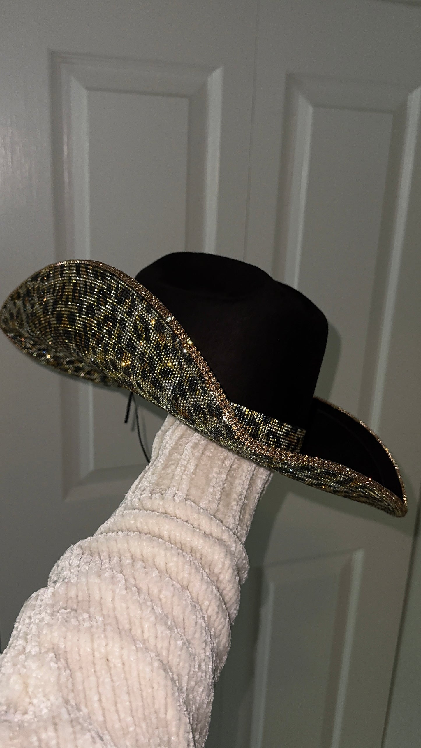 Leopard Rhinestone Western Hat