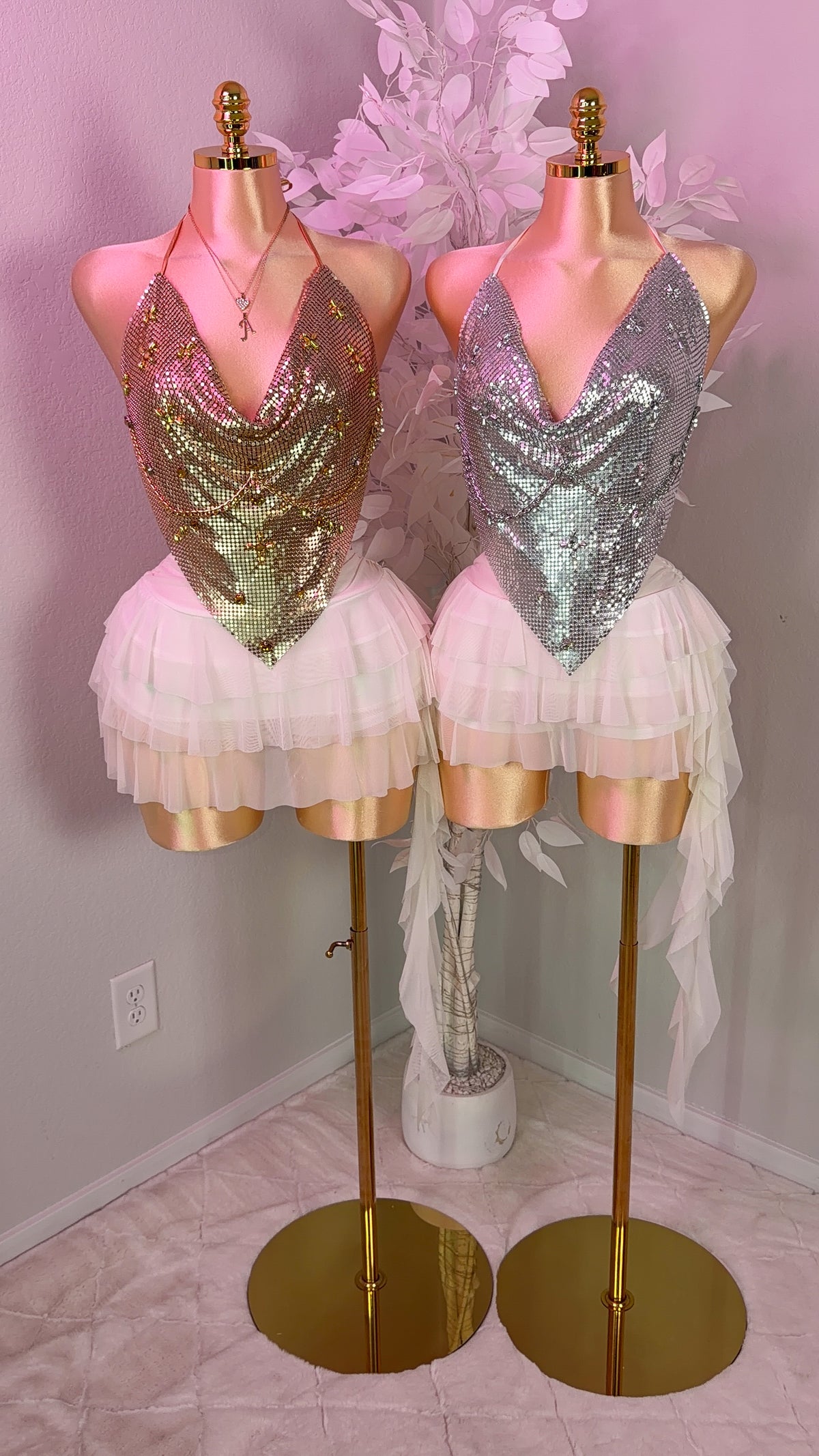 Te Olvido Metallic Top - Gold