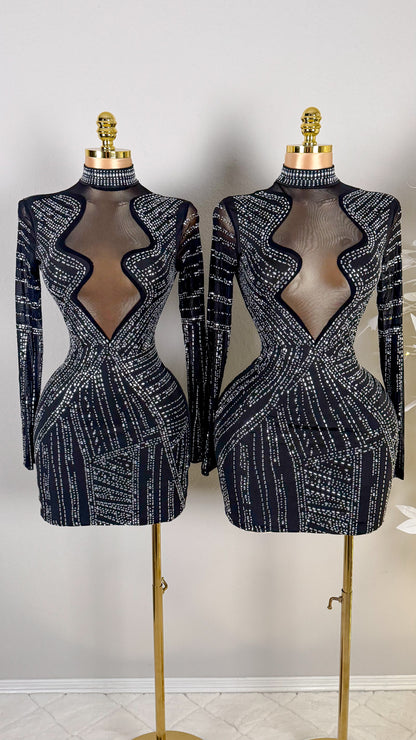 Celeste Rhinestone Dress - Plus Size Available