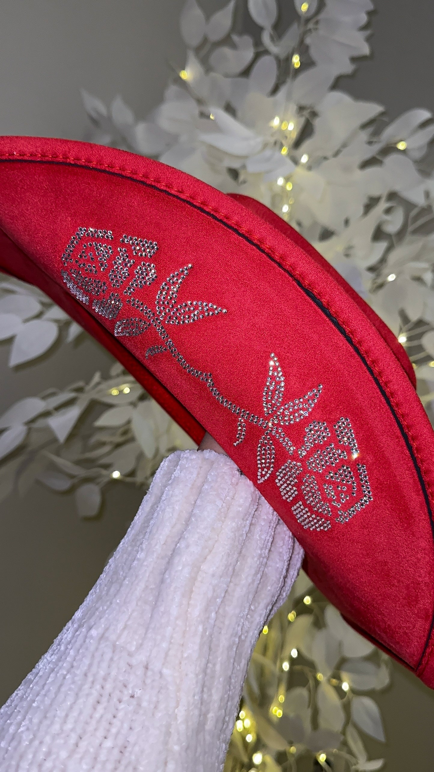 Selena Rhinestone Western Hat - Red
