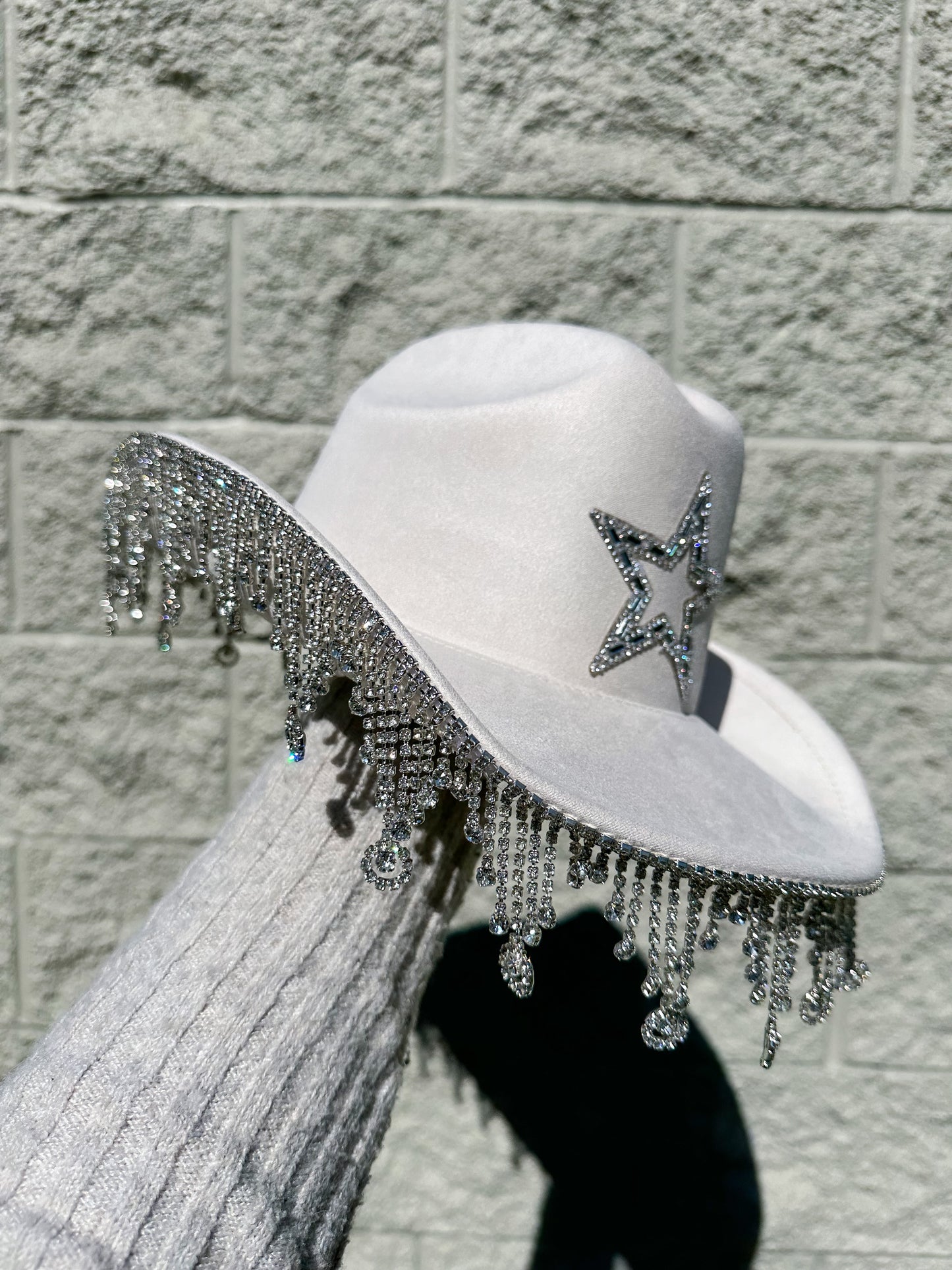 Heylin Rhinestone Western Hat - Ivory