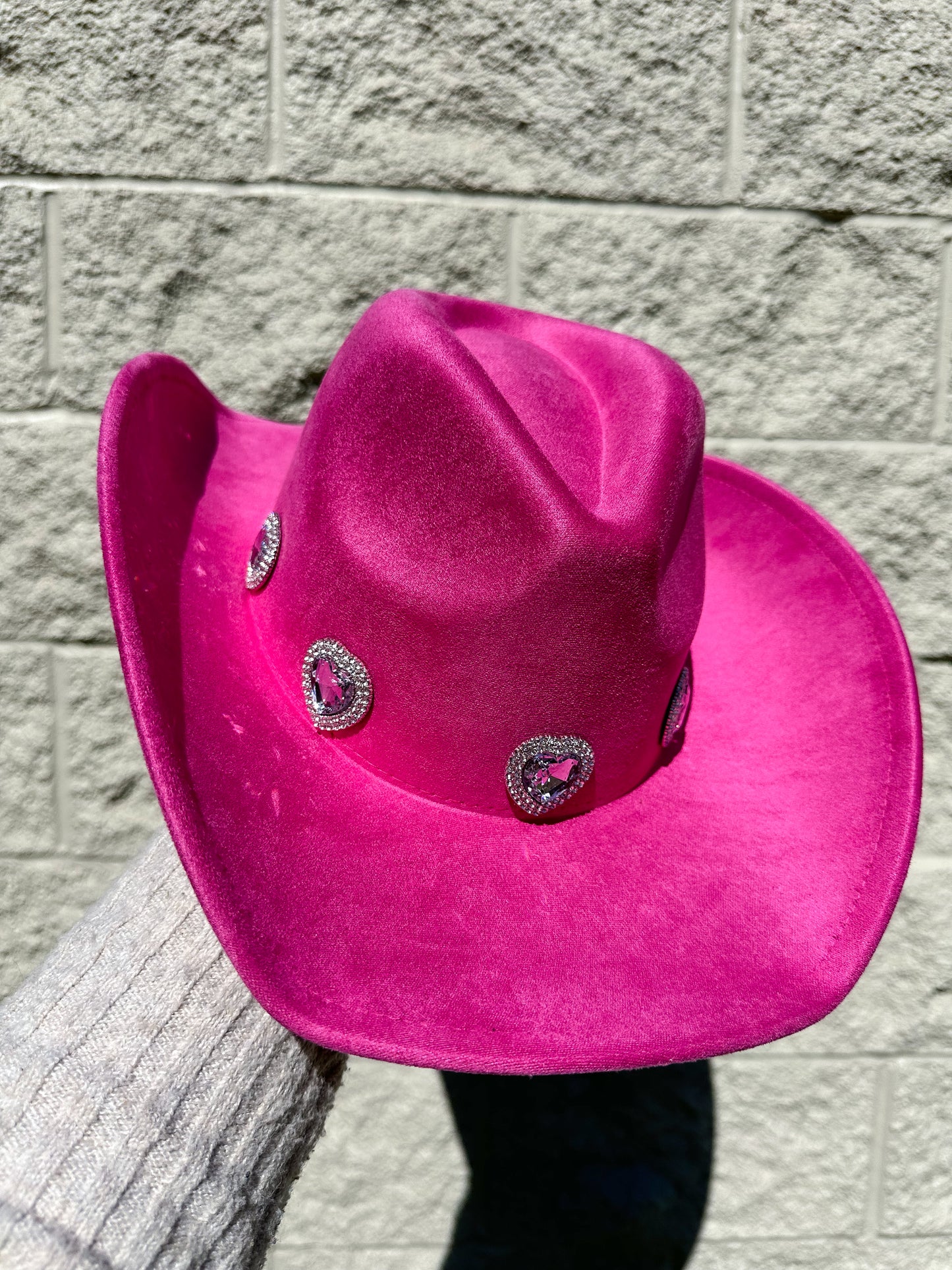 Rosa Heart Western Hat - Fuchsia 