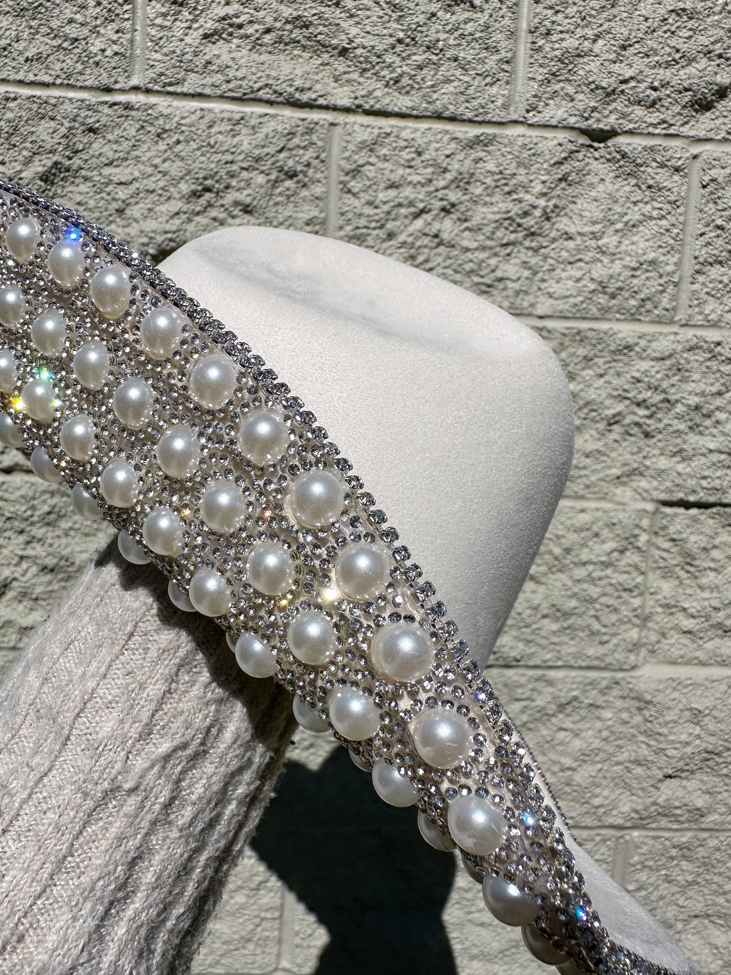 Jasmine Rhinestone/Pearl Western Hat - White