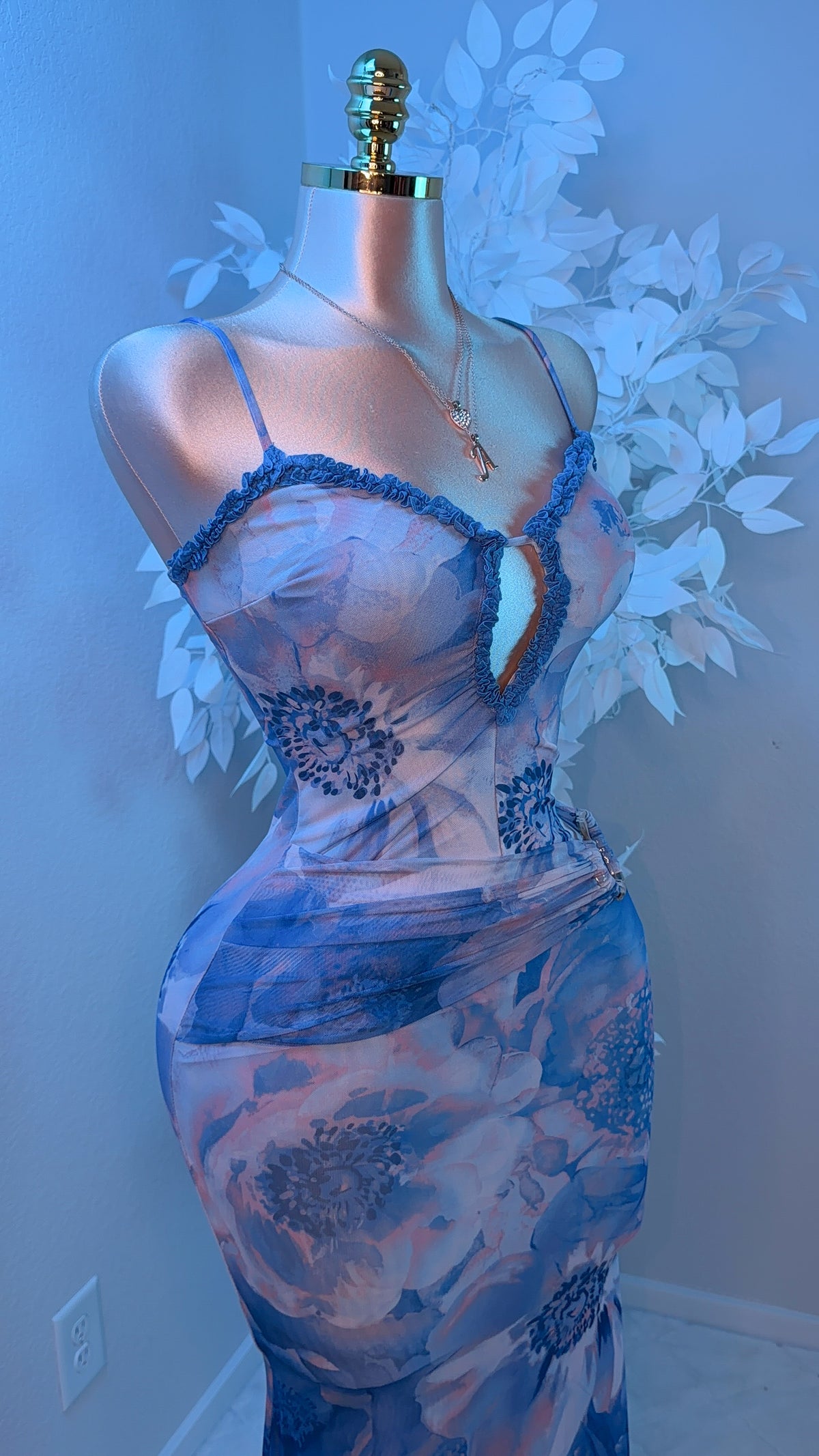 Despues De Ti Floral Maxi Dress - Blue