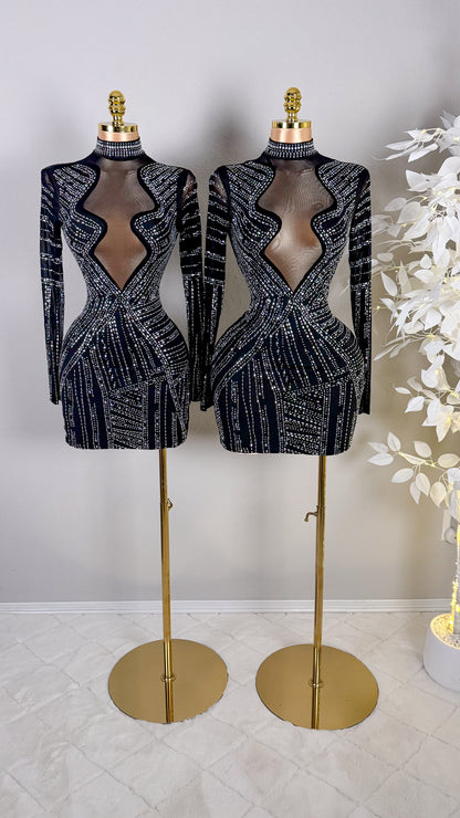Celeste Rhinestone Dress - Plus Size Available