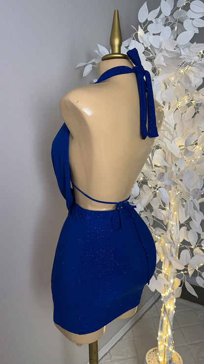 Arianna Glitter Skirt Set - Blue