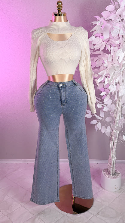 Jaqueline Rhinestone Jeans